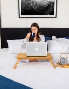 Homibon Protectie impermeabila matlasata Premium pentru saltea Alb 160x200 cm anti acarieni lavabila la masina bumbac cu membrana TPU