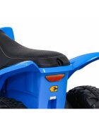 Honda Atv electric pentru copii 250X TRX 64x38x43 cm albastru 30W cu panou audio lumini scaun piele si pedala acceleratie