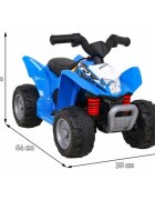 Honda Atv electric pentru copii 250X TRX 64x38x43 cm albastru 30W cu panou audio lumini scaun piele si pedala acceleratie