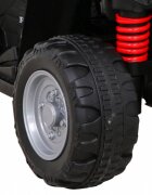 Honda Atv electric pentru copii 250X TRX 64x38x43 cm negru 30W cu panou audio lumini scaun piele si pedala acceleratie