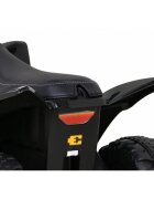 Honda Atv electric pentru copii 250X TRX 64x38x43 cm negru 30W cu panou audio lumini scaun piele si pedala acceleratie