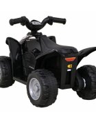 Honda Atv electric pentru copii 250X TRX 64x38x43 cm negru 30W cu panou audio lumini scaun piele si pedala acceleratie