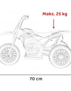 Honda Motocicleta electrica pentru copii CRF 450R 70x41x50 cm verde 30W cu sunete si panou audio