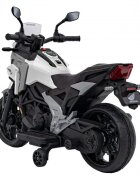 Honda Motocicleta electrica pentru copii NC750X alb 70W cu lumini sunete si panou audio 103x41x74 cm