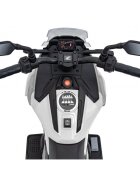 Honda Motocicleta electrica pentru copii NC750X alb 70W cu lumini sunete si panou audio 103x41x74 cm