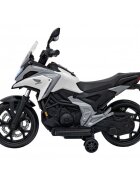 Honda Motocicleta electrica pentru copii NC750X alb 70W cu lumini sunete si panou audio 103x41x74 cm