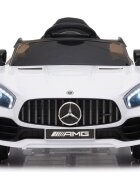 Hubners Masinuta electrica pentru copii Mercedes Benz AMG white 60W cu telecomanda roti Eva pornire la buton si deschidere usi