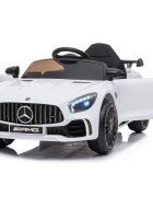 Hubners Masinuta electrica pentru copii Mercedes Benz AMG white 60W cu telecomanda roti Eva pornire la buton si deschidere usi