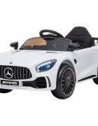 Hubners Masinuta electrica pentru copii Mercedes Benz AMG white 60W cu telecomanda roti Eva pornire la buton si deschidere usi
