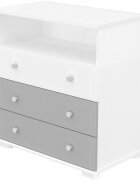 Hubners Comoda de infasat Patrik 80 cm alb grafit