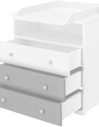 Hubners Comoda de infasat Patrik 80 cm alb grafit