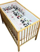 Hubners Lenjerie patut Sweet Panda 5 piese roz 120x60 cm