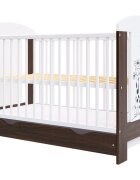 Hubners Patut copii din lemn Calisto Girafa 120x60 cm maro cu sertar