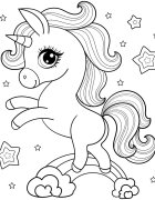 Hubners Patut copii din lemn Calisto Unicorn 120x60 cm maro