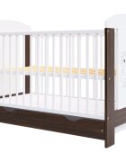 Hubners Patut copii din lemn Calisto Unicorn 120x60 cm maro cu sertar