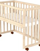 Hubners Patut copii din lemn co-sleeper Eva 94x46 cm natur