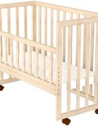 Hubners Patut copii din lemn co-sleeper Eva 94x46 cm natur