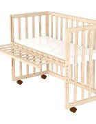 Hubners Patut copii din lemn co-sleeper Eva 94x46 cm natur