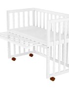 Hubners Patut copii din lemn co-sleeper Matei 94x46 cm alb