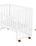Hubners Patut copii din lemn co-sleeper Matei 94x46 cm alb