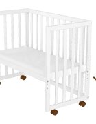 Hubners Patut copii din lemn co-sleeper Matei 94x46 cm alb