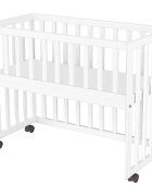 Hubners Patut copii din lemn co-sleeper Matei 94x46 cm alb