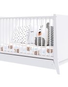 Hubners Patut copii din lemn Cosmo 120x60 cm alb cu sertar