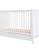 Hubners Patut copii din lemn Cosmo 120x60 cm alb cu sertar