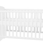 Hubners Patut copii din lemn cu sertar Matei 120x60 cm alb cu stelute