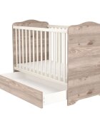 Hubners Patut copii din lemn cu sertar Sofia 120x60 cm crem nisip