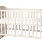 Hubners Patut copii din lemn cu sertar Sofia 120x60 cm crem nisip