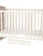Hubners Patut copii din lemn cu sertar Sofia 120x60 cm crem nisip