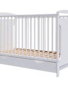 Hubners Patut copii din lemn Karly 120x60 alb cu sertar