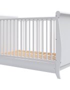Hubners Patut copii din lemn Mara 120x60 cm alb cu sertar