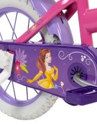 Huffy Bicicleta copii Disney Princess 24414W 14 inch roti ajutatoare si cosulet pentru copii cu varsta intre 4 si 6 ani sau cu inaltimea pana la 110 cm frana de mana pe ambele roti anvelope cu profil gros scaun reglabil
