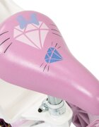 Huffy Bicicleta copii Minnie 14 inch roti ajutatoare si cosulet pentru copii cu varsta intre 4 si 6 ani sau cu inaltimea pana la 110 cm frana de mana pe ambele roti anvelope cu profil gros scaun reglabil