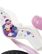 Huffy Bicicleta copii Minnie 14 inch roti ajutatoare si cosulet pentru copii cu varsta intre 4 si 6 ani sau cu inaltimea pana la 110 cm frana de mana pe ambele roti anvelope cu profil gros scaun reglabil
