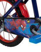 Huffy Bicicleta copii Spiderman 21804W 16 inch cu roti ajutatoare si sticluta de apa cu suport frana de mana pe ambele roti scaun si ghidon reglabile scut frontal anvelope cu profil gros