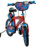 Huffy Bicicleta copii Spiderman 24944W 14 inch cu roti ajutatoare si sticluta de apa cu suport varsta 4-6 ani inaltimea 105-117 cm scaun si ghidon reglabile pe inaltime anvelope cu profil gros
