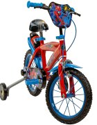 Huffy Bicicleta copii Spiderman 24944W 14 inch cu roti ajutatoare si sticluta de apa cu suport varsta 4-6 ani inaltimea 105-117 cm scaun si ghidon reglabile pe inaltime anvelope cu profil gros