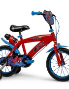 Huffy Bicicleta copii Spiderman 24944W 14 inch cu roti ajutatoare si sticluta de apa cu suport varsta 4-6 ani inaltimea 105-117 cm scaun si ghidon reglabile pe inaltime anvelope cu profil gros