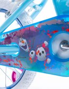 Huffy Bicicleta fetite Frozen Mov 16 inch cu gentuta si roti ajutatoare varsta 5-7 ani inaltimea 112-127 cm scaun si ghidon reglabile pe inaltime frana de mana pe ambele roti