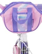 Huffy Bicicleta fetite Glimmer Violet 16 inch cu gentuta pentru ghidon varsta 5-7 ani inaltimea 112-127 cm scaun si ghidon reglabile pe inaltime frana de mana pe ambele roti anvelope cu profil gros