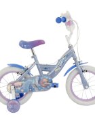 Huffy Bicicleta pentru copii Frozen 14 inch cu roti ajutatoare claxon varsta 4-6 ani scaun si ghidon reglabile pe inaltime anvelope cu profil gros
