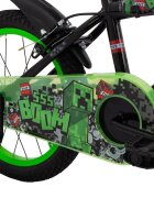 Huffy Bicicleta pentru copii Minecraft Black 16 inch cu roti ajutatoare luminoase