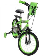 Huffy Bicicleta pentru copii Minecraft Green 16 inch cu roti ajutatoare luminoase