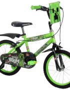 Huffy Bicicleta pentru copii Minecraft Green 16 inch cu roti ajutatoare luminoase