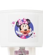 Huffy Bicicleta pentru copii Minnie 16 inch cu roti ajutatoare si cosulet frana de mana pe ambele roti scaun si ghidon reglabile pe inaltime scaun pentru papusa in spate varsta 4-6 ani