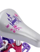 Huffy Bicicleta pentru copii Princess 14 inch cu roti ajutatoare claxon cosulet varsta 4-6 ani inaltimea 105-117 cm scaun si ghidon reglabile pe inaltime anvelope cu profil gros