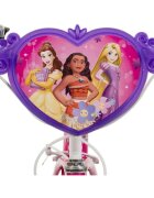 Huffy Bicicleta pentru copii Princess 16 inch cu roti ajutatoare claxon frana de mana pe ambele roti scaun si ghidon reglabile scut frontal anvelope cu profil gros